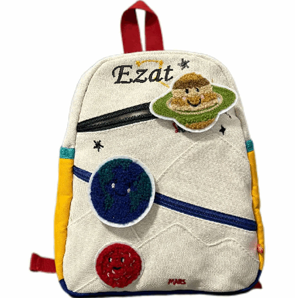 Embroidery Name Designs - Ransel Planet yang Dipersonalisasi Desain Warna-warni