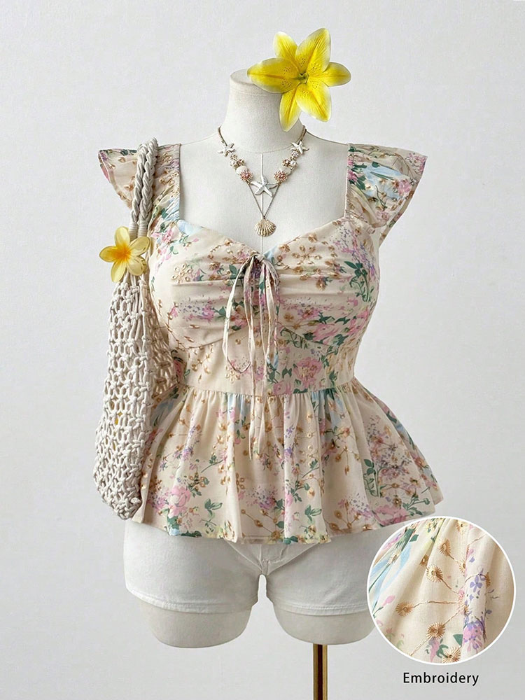 Embroidery Vest - Atasan Vest Wanita Ukuran Besar Bordir