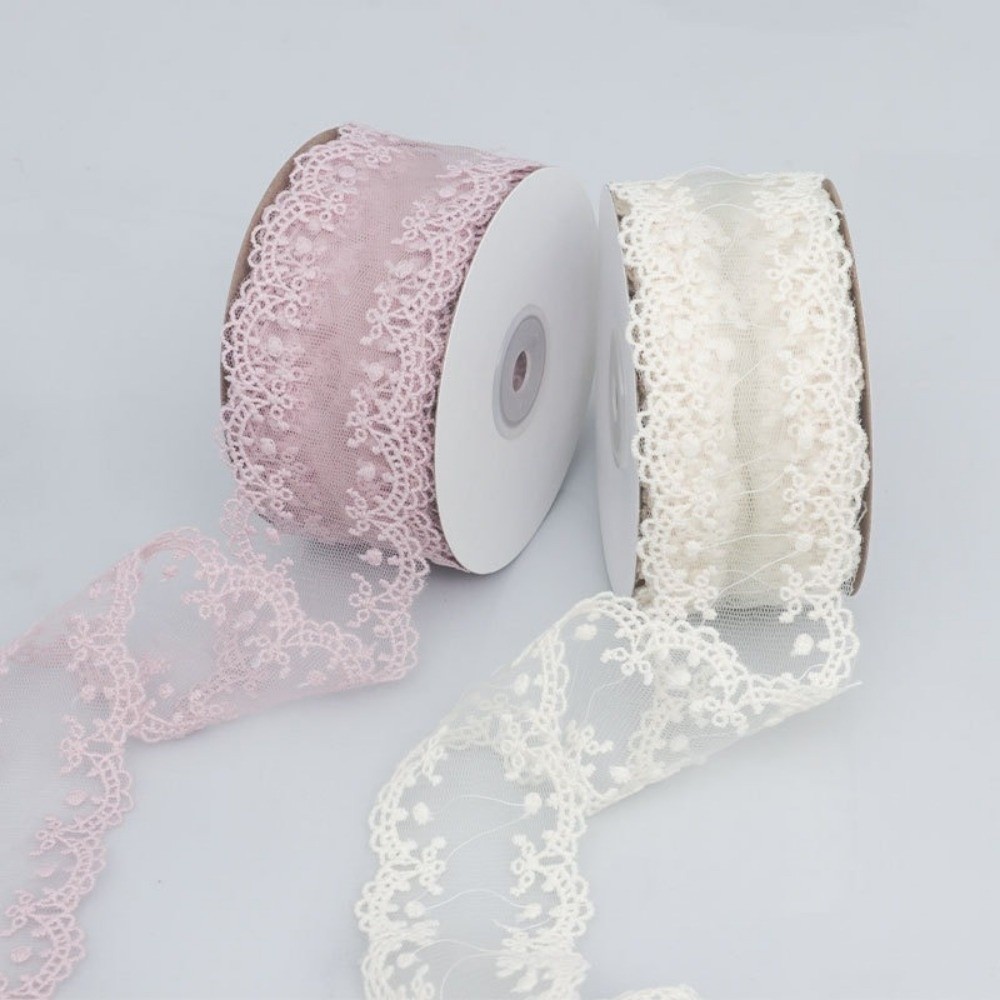 Embroidery Ribbon - Pita Bordir Renda Jacquard DIY, Pita