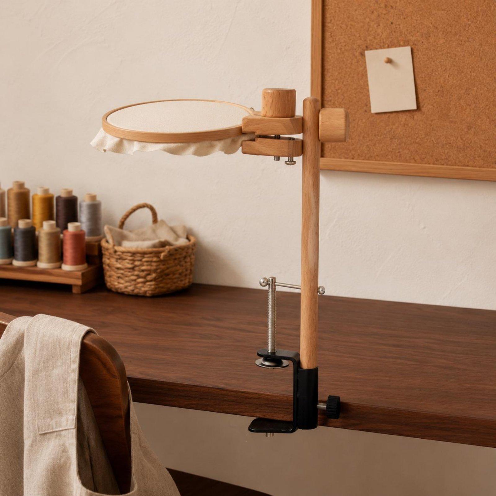 Embroidery Hoop - Penjepit Meja Kayu Beech untuk Bingkai