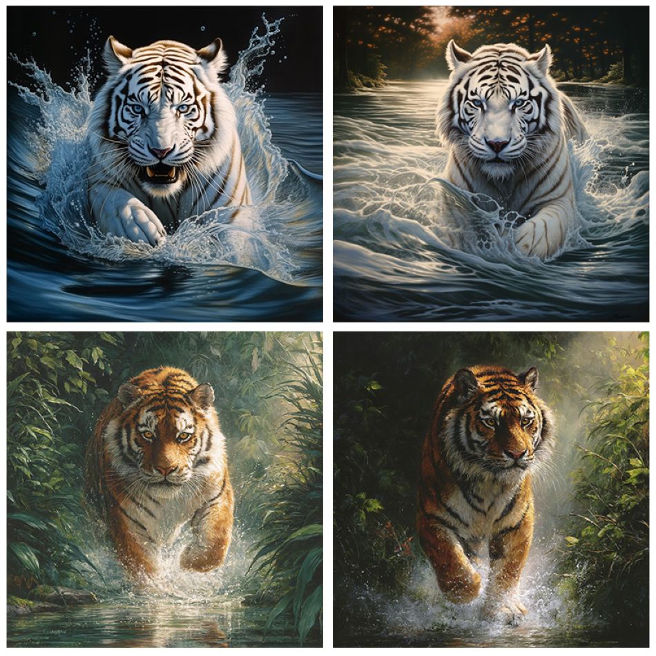 Embroidery Ideas For Bags - CHENISTORY Kit Lukisan Berlian Motif Harimau
