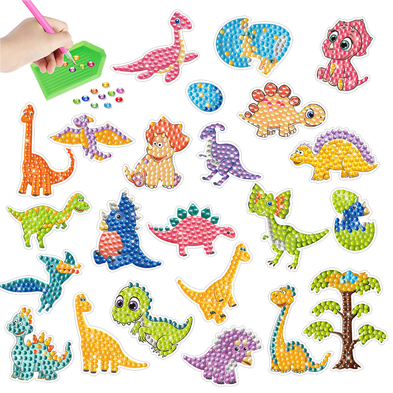 Embroidery Ideas For Bags - Kit Lukisan Berlian Dinosaurus Kartun -