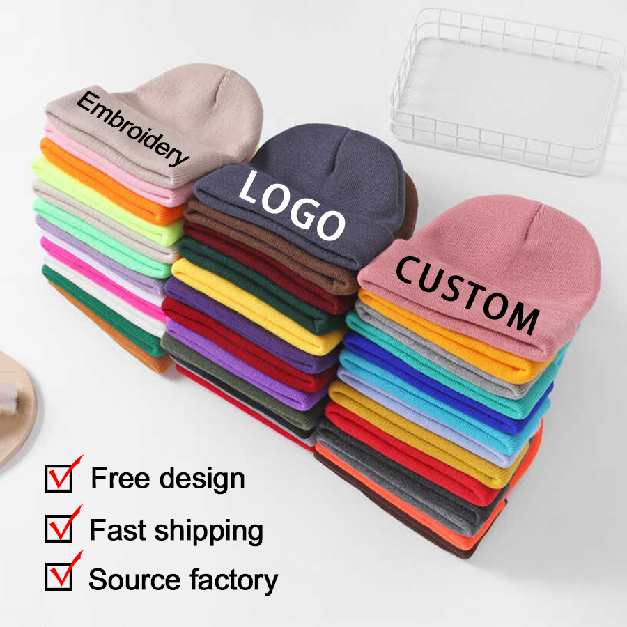 Embroidery Name Designs - Topi Beanie Nama Teks Logo Desain