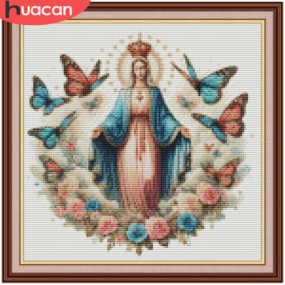 Embroidery Rose Stitch - Kit Bordir HUACAN Potret Religius Bunda