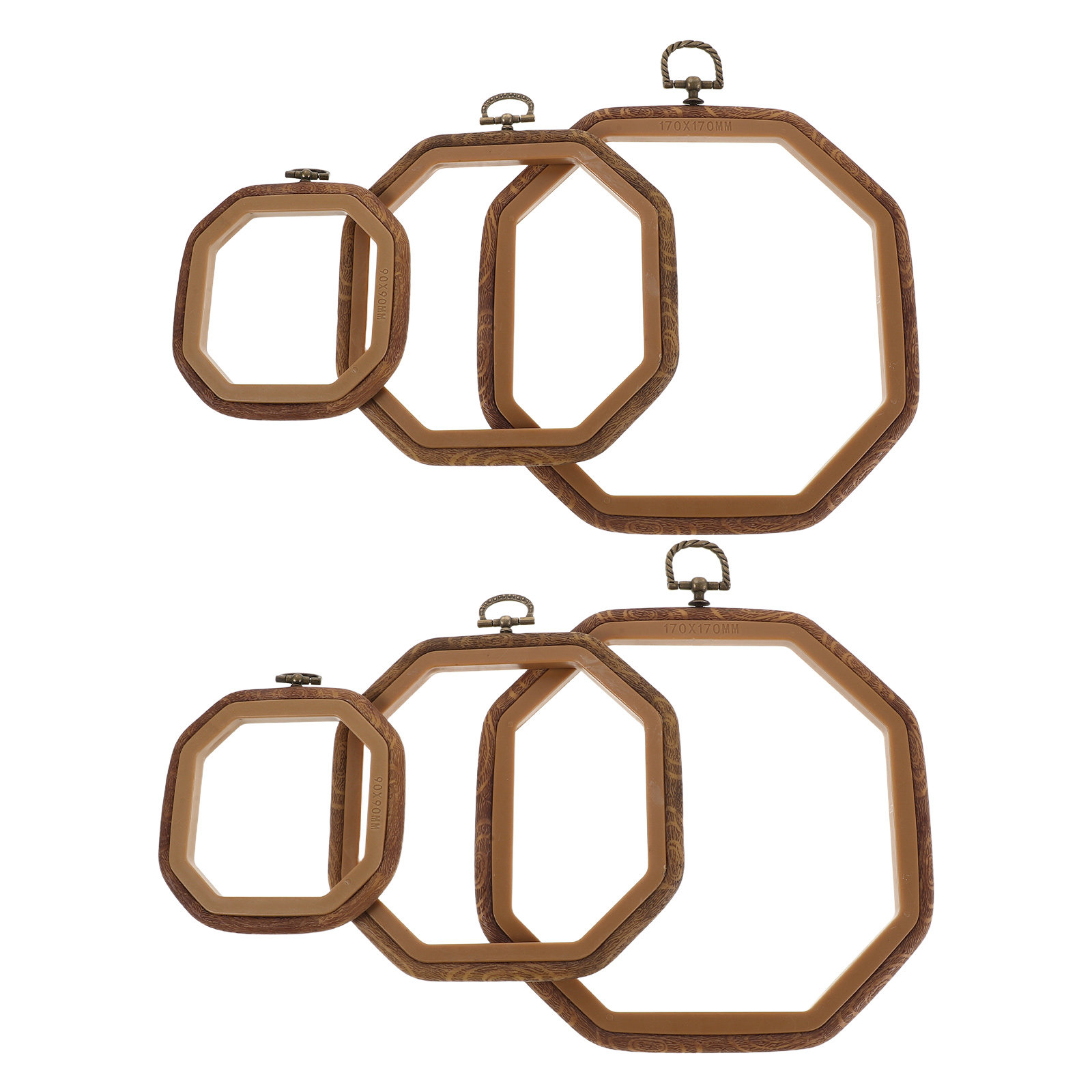 Embroidery Hoop - 6 Buah Bingkai Bordir Kayu Imitasi
