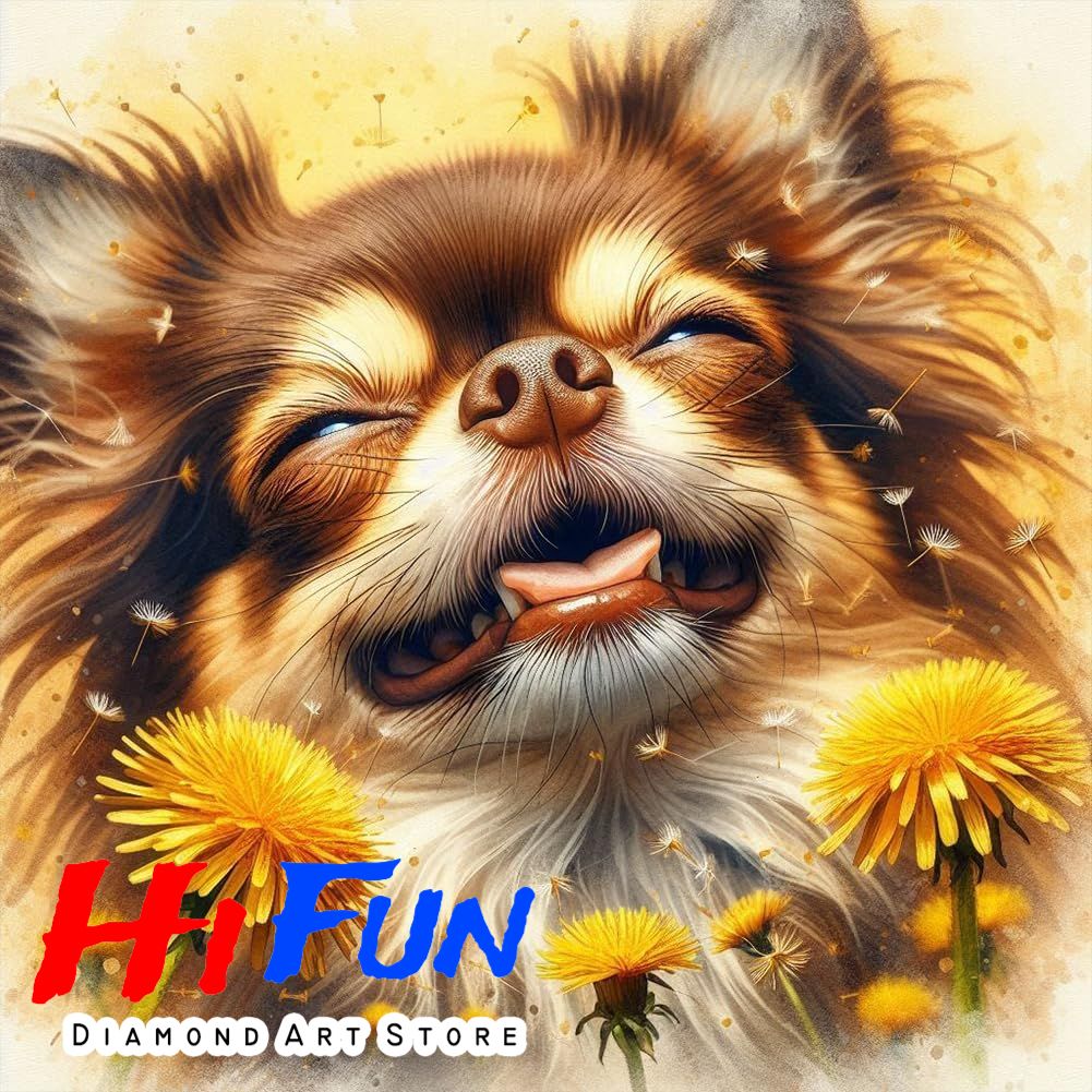 Embroidery Ideas For Bags - Lukisan Berlian DIY 5D Anjing Chihuahua
