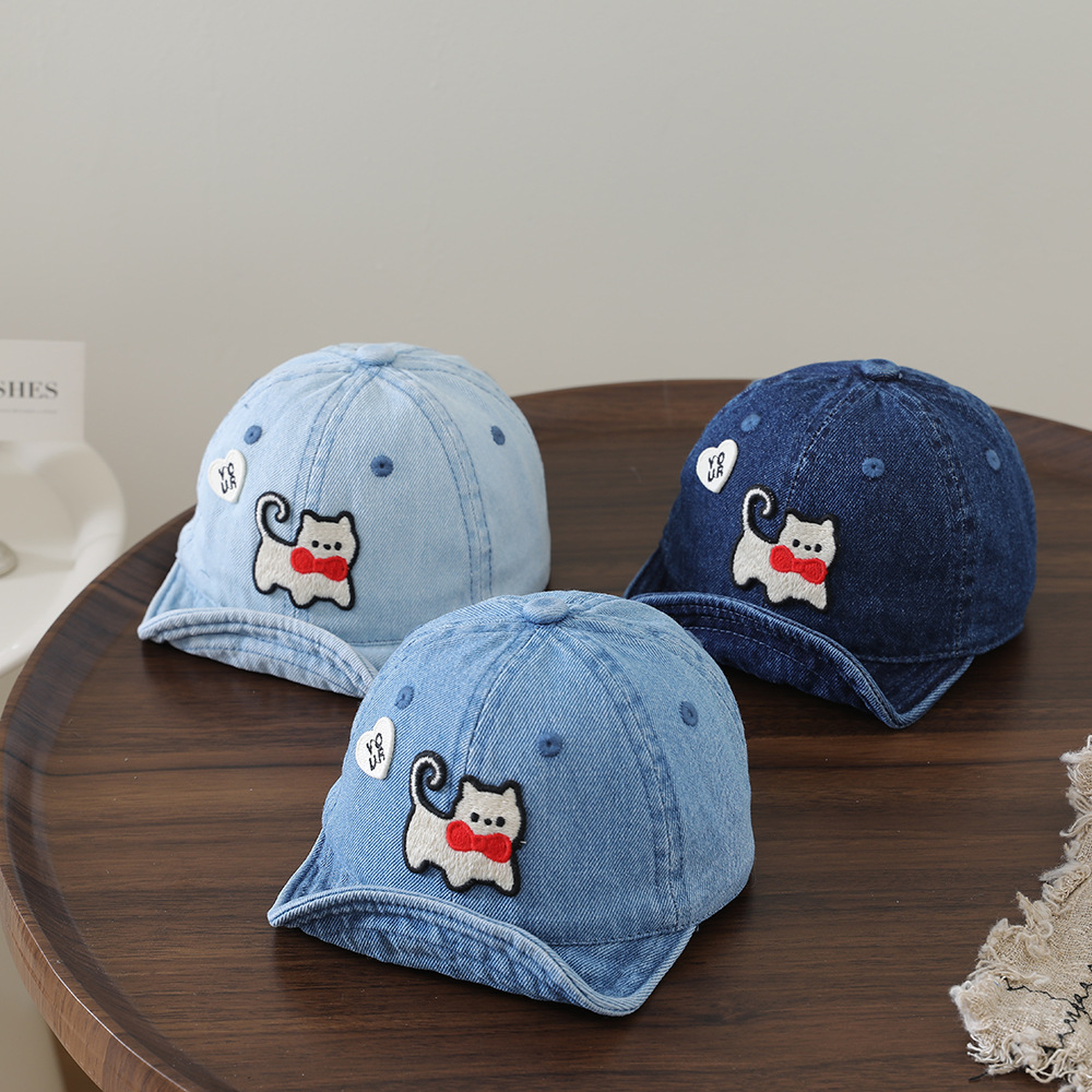 Embroidery Garments - Topi baseball anak-anak berbahan denim yang