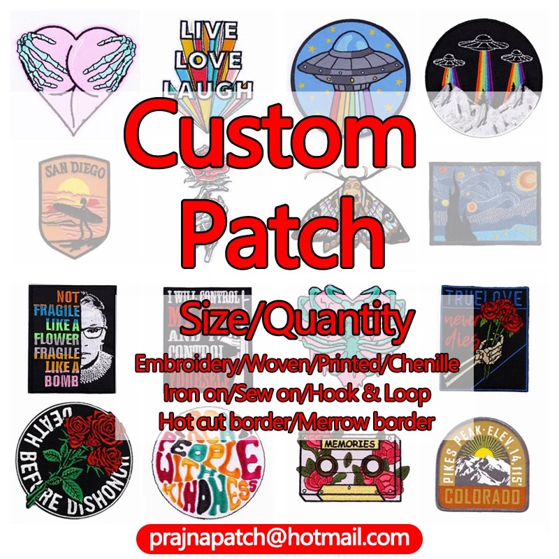 Embroidery Name Designs - Custom bordir Patch besi pada Patch