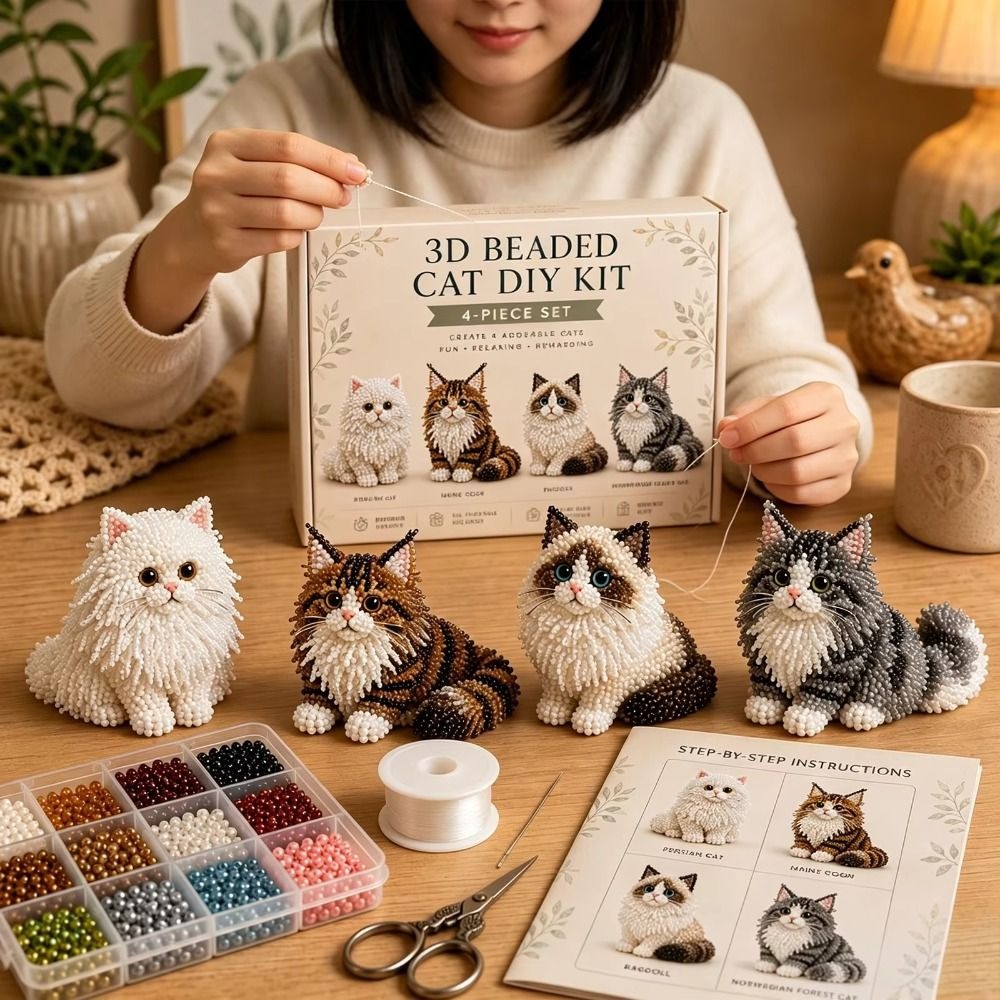 Embroidery Kit Set - Kit Sulaman Manik-Manik Hewan Buatan Tangan