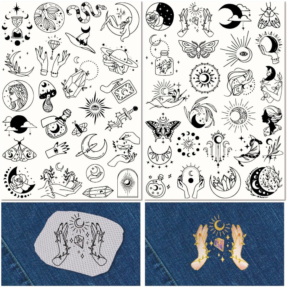 Embroidery Stitch - 51 Buah Boho Bulan Matahari Larut