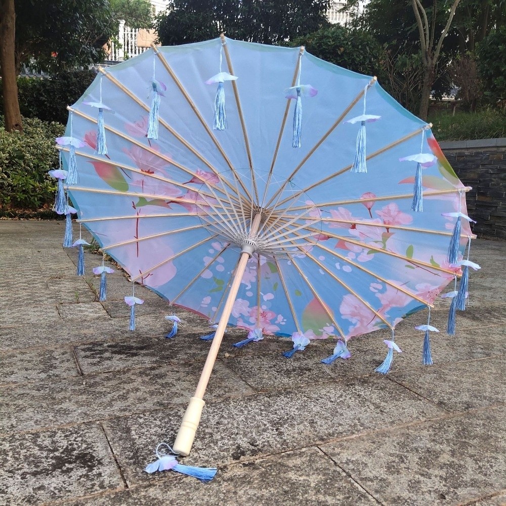 Embroidery Ribbon - Payung Sutra Seni Cina Jepang Ukuran