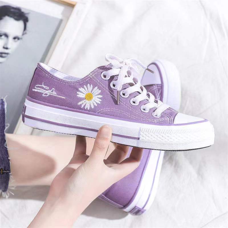 Sepatu Kanvas Wanita Bordir Kr - Embroidery Lace ulasan dan harga