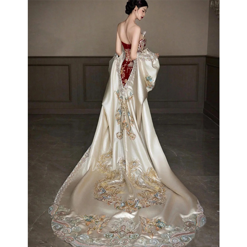 Gaun Pengantin Xiuhe 2026 Mode - Embroidery In Indonesia ulasan dan harga