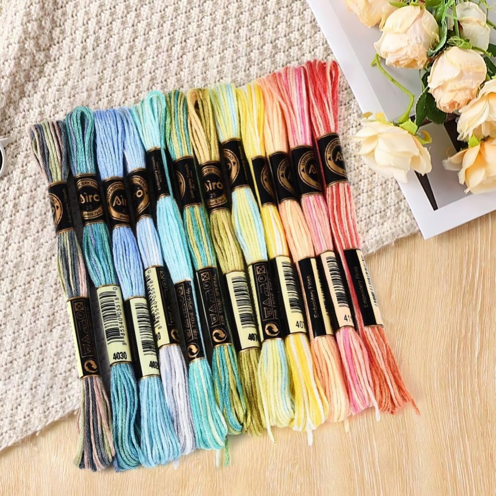 12 Gulungan 105 Yard 6 Ply Ben - Embroidery Stitch ulasan dan harga