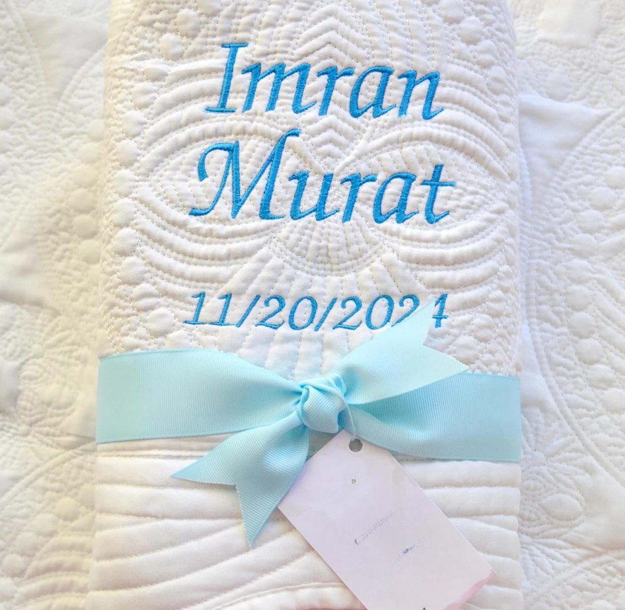 Selimut Bayi Personalisasi yan - Embroidery Name Designs ulasan dan harga