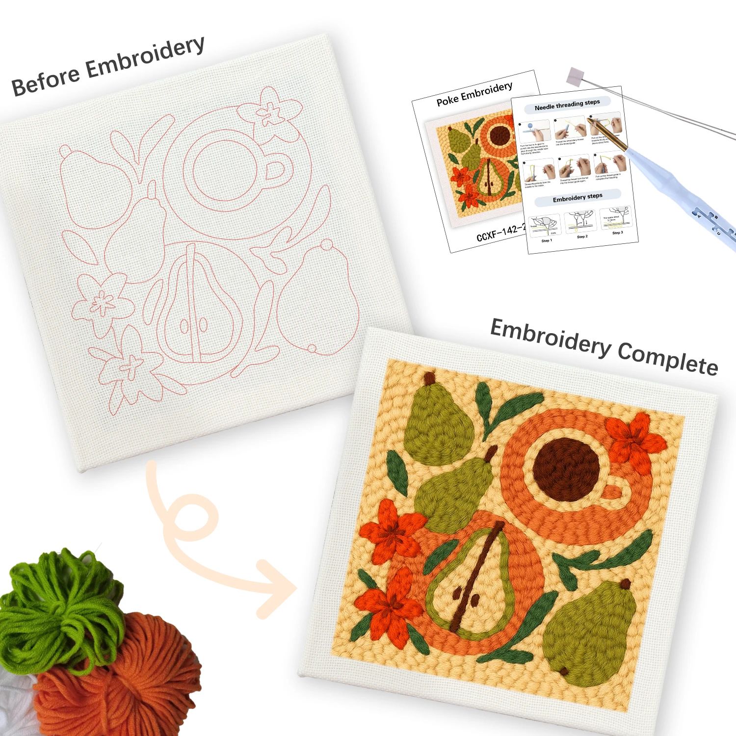 GATYZTORY Punch Needle Starter - Embroidery Ideas For Bags ulasan dan harga