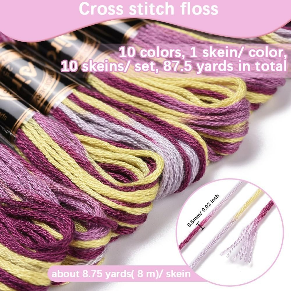 6 Helai Ungu Beraneka Ragam Be - Embroidery Kit Set ulasan dan harga