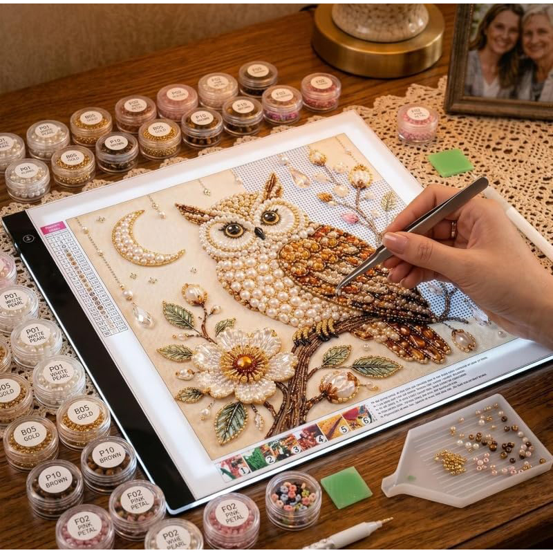 Kit Seni Mutiara Burung DIY, S - Embroidery Kit Set ulasan dan harga