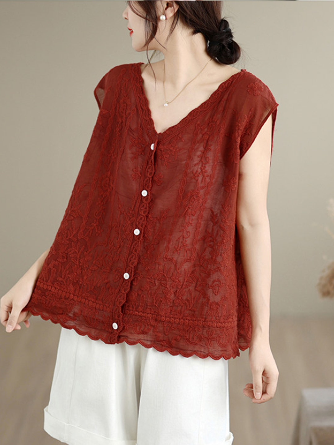 Rompi Bordir Tebal Baru Musim  - Embroidery Vest ulasan dan harga