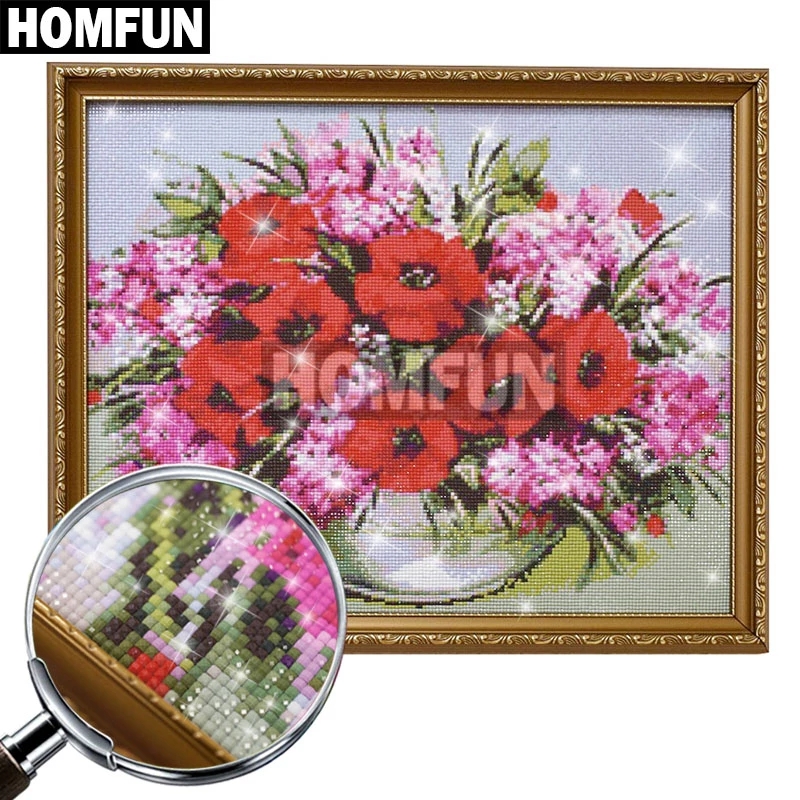 HOMFUN Lukisan Berlian 