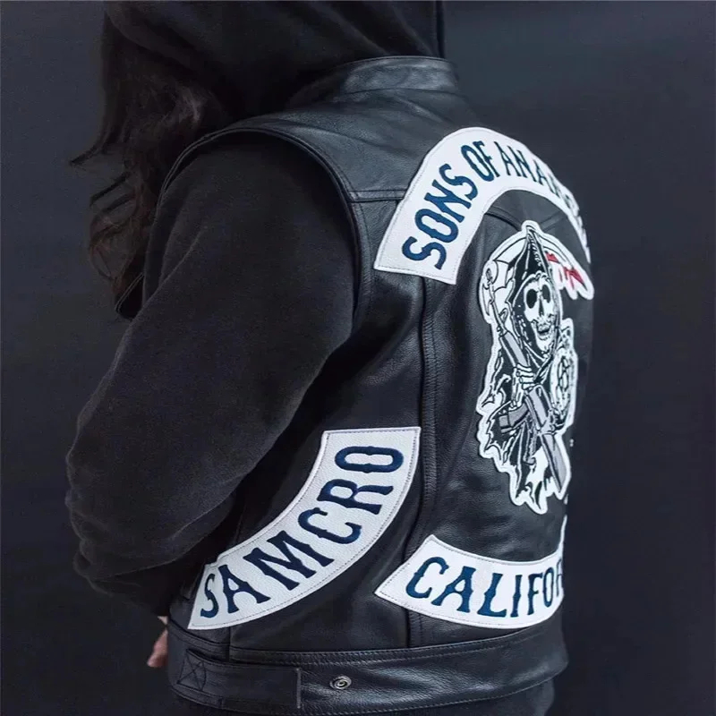 ABC123Leather Jaket Tanpa Leng - Embroidery Garments ulasan dan harga