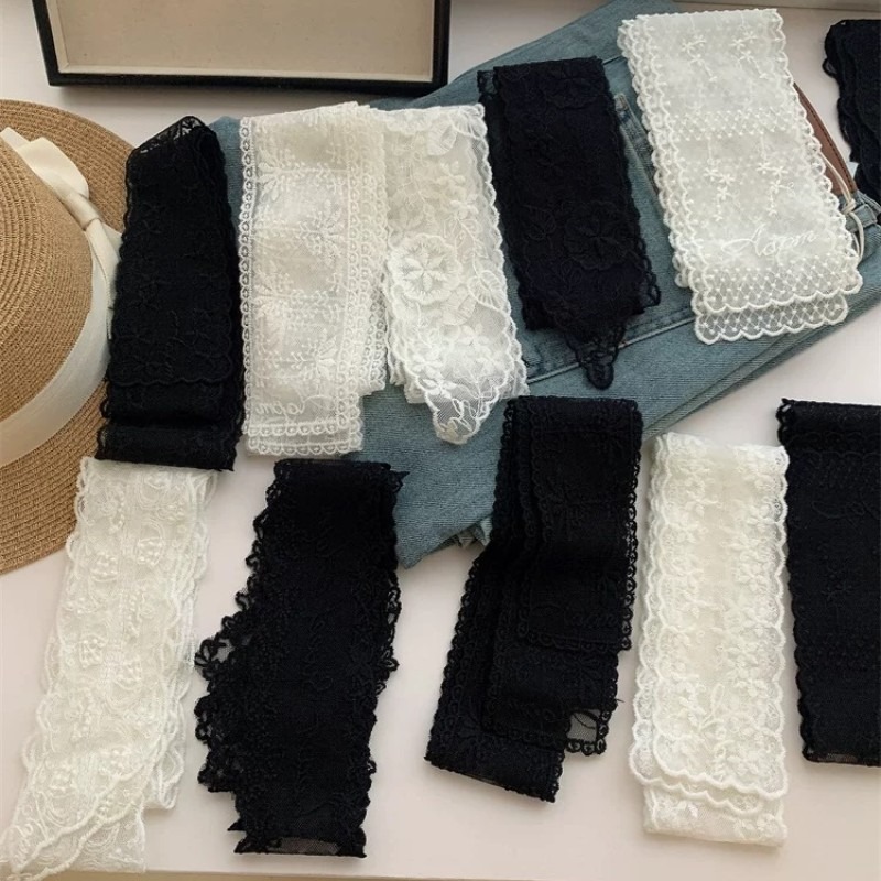 Syal Bordir Bunga Renda Panjan - Embroidery Ribbon ulasan dan harga