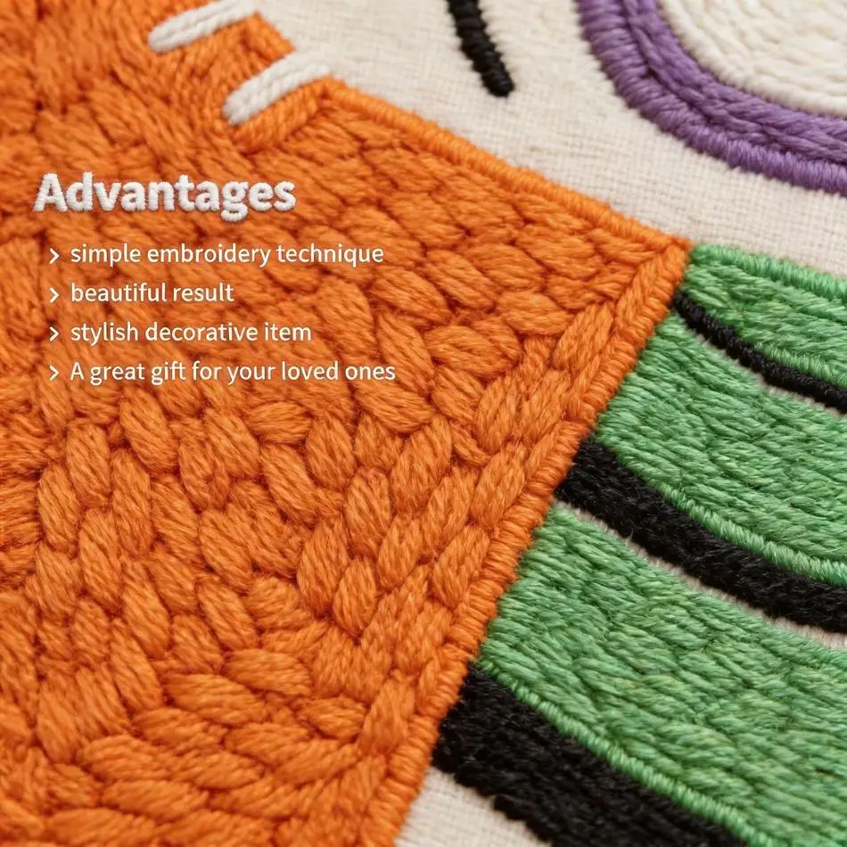 RUOPOTY Bingkai Punch Needle B - Embroidery Ideas For Bags ulasan dan harga