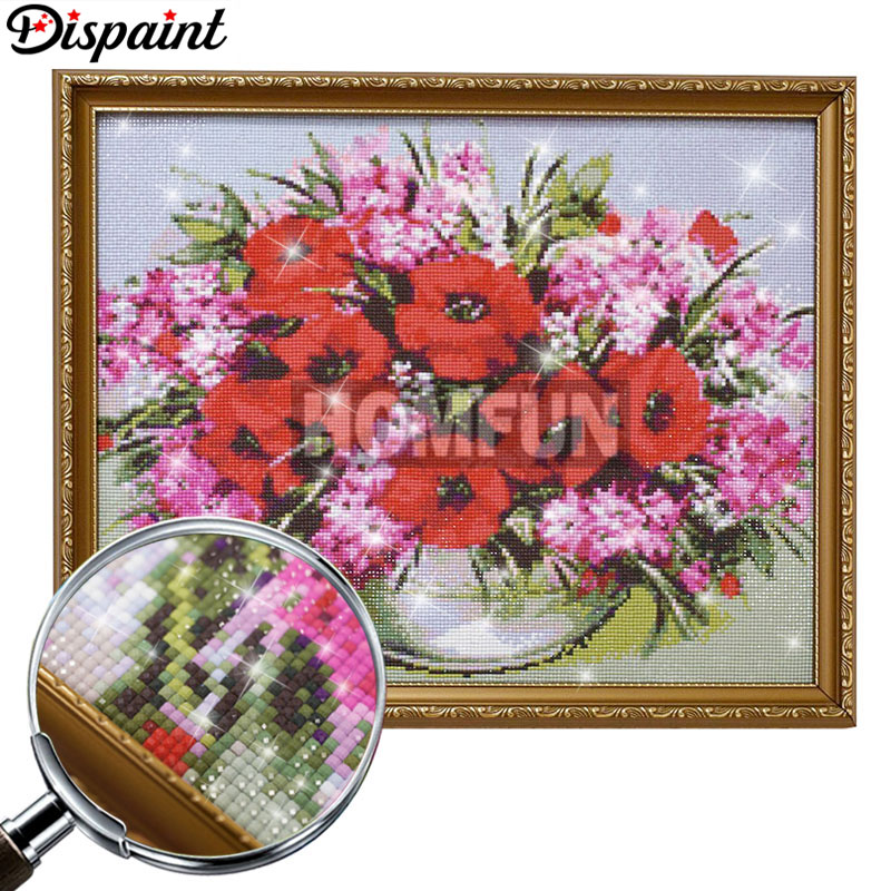 Dispaint Lukisan Berlian 5D DI - Embroidery Rose Stitch ulasan dan harga