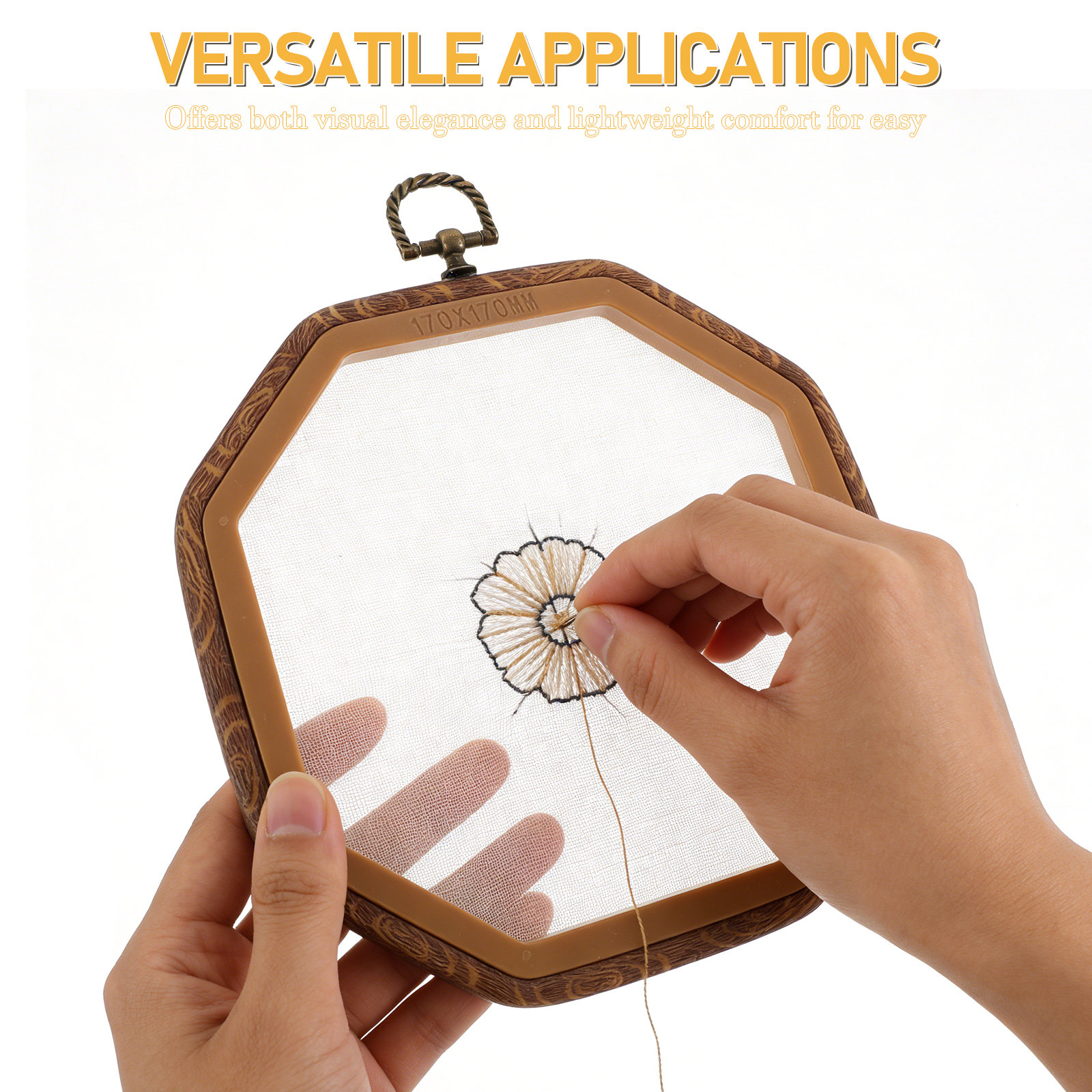 6 Buah Bingkai Bordir Kayu Imi - Embroidery Hoop ulasan dan harga