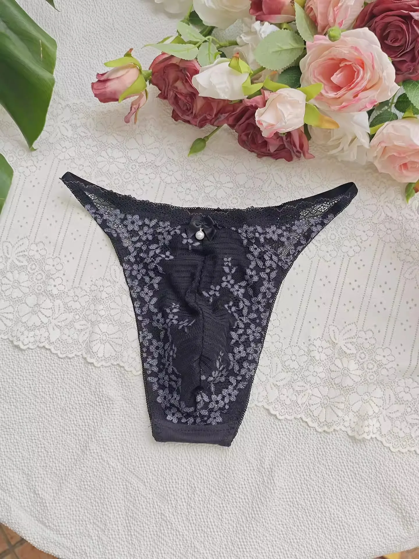 Celana Dalam Pria Renda Hitam  - Embroidery Garments ulasan dan harga