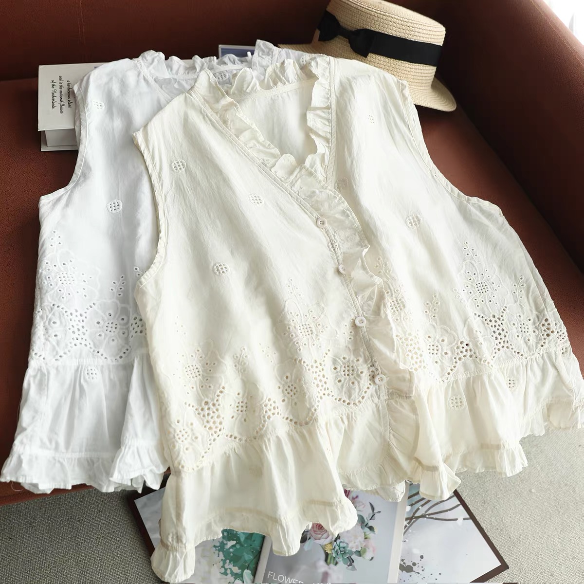 Atasan Wanita Tanpa Lengan Mod - Embroidery Vest ulasan dan harga