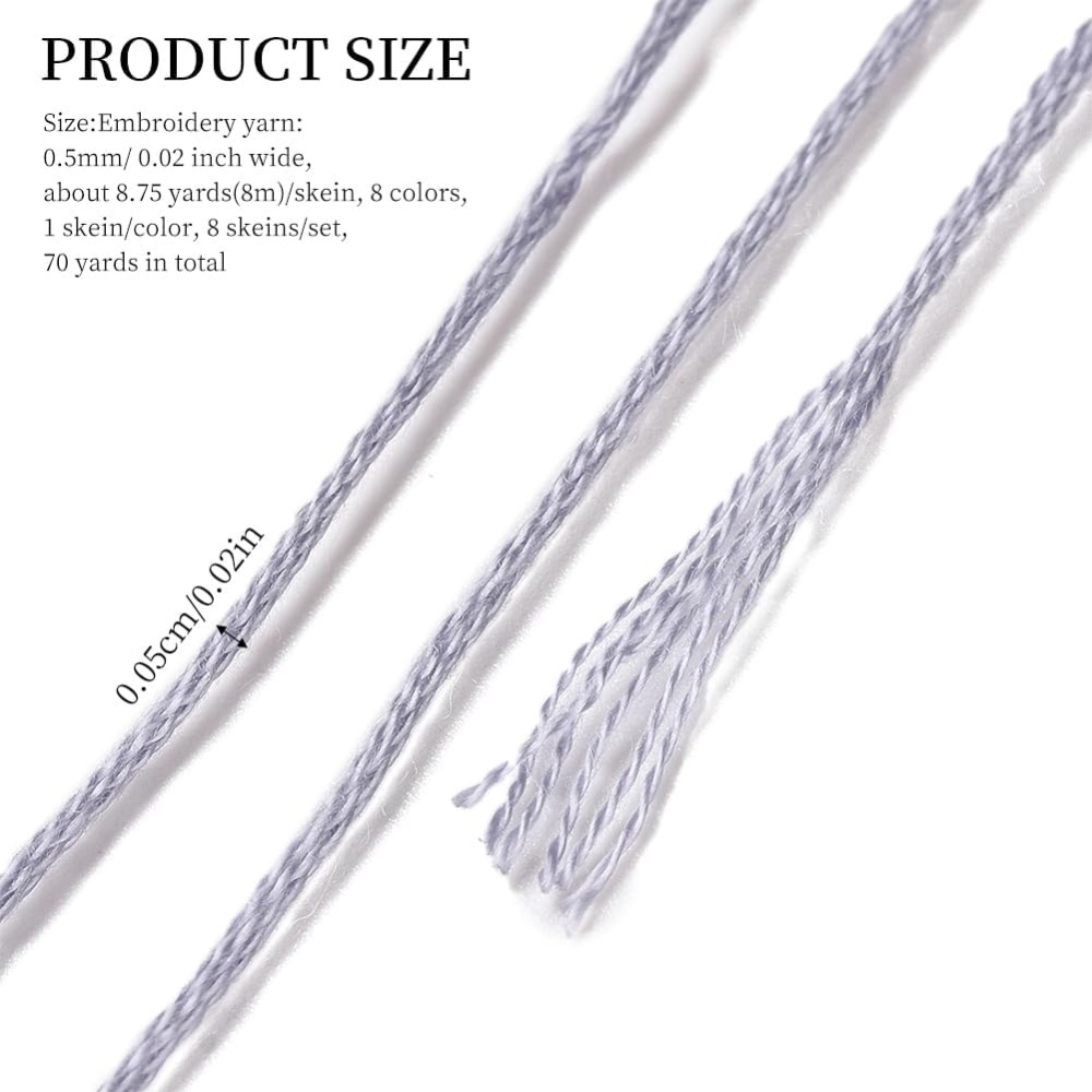 8 Gulungan 70 Yard Gelang Pers - Embroidery Stitch ulasan dan harga