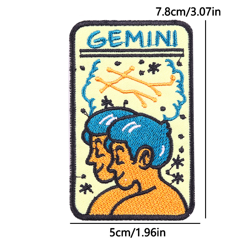 Patch Bordir Zodiak untuk Dise - Embroidery Ideas For Bags ulasan dan harga