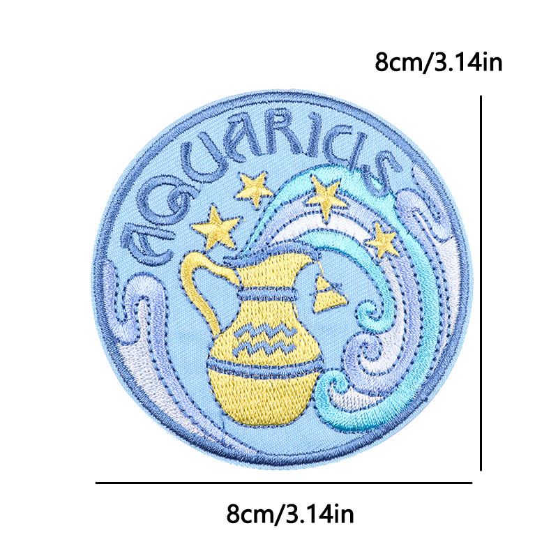 Patch Bordir Zodiak untuk Dise - Embroidery Ideas For Bags ulasan dan harga