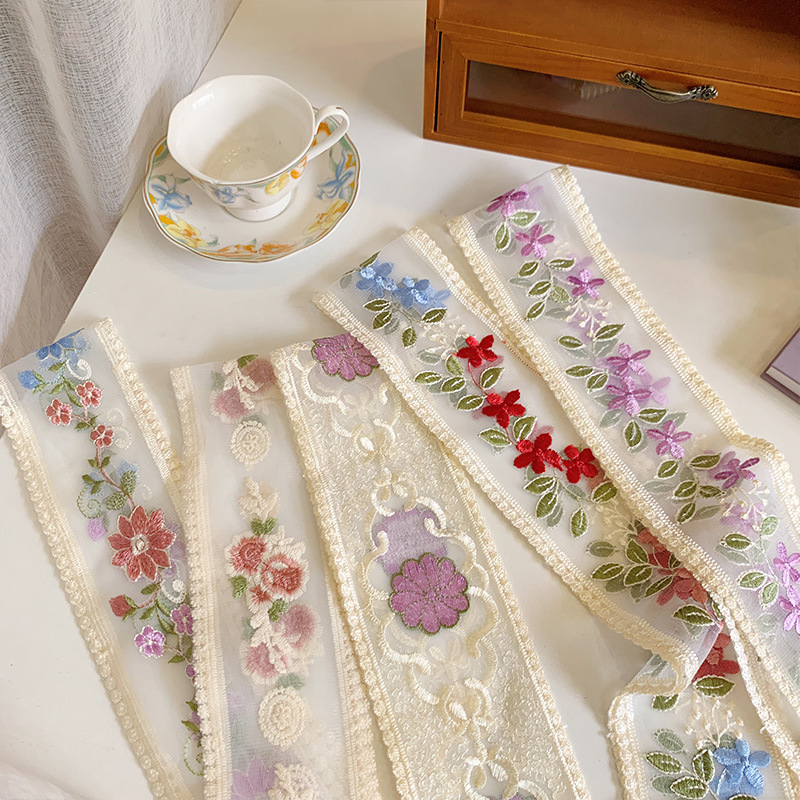 Pita bunga bordir renda 1 Yard - Embroidery Ribbon ulasan dan harga