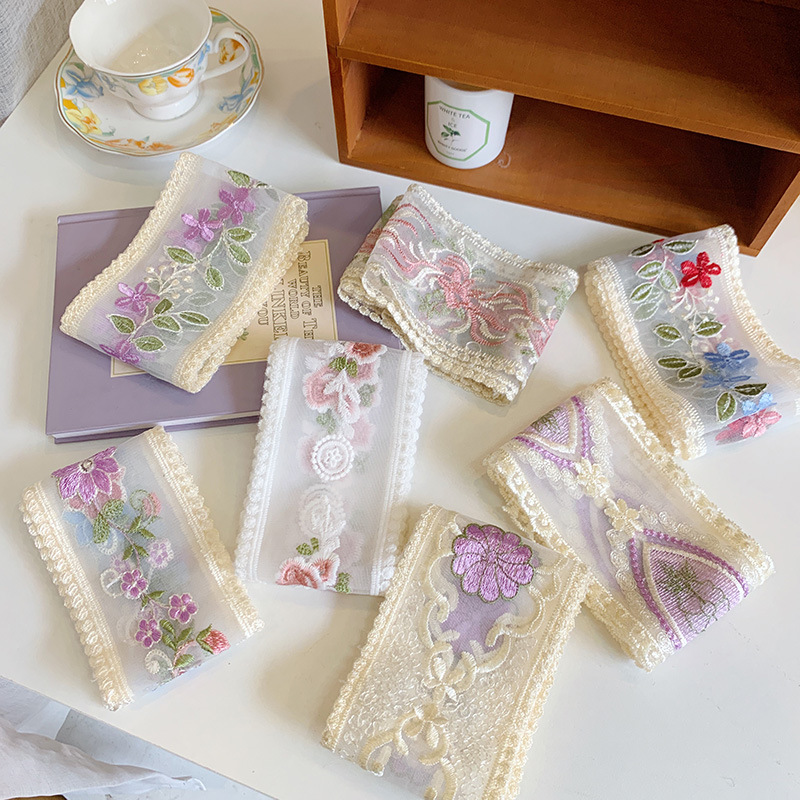 Pita bunga bordir renda 1 Yard - Embroidery Ribbon ulasan dan harga