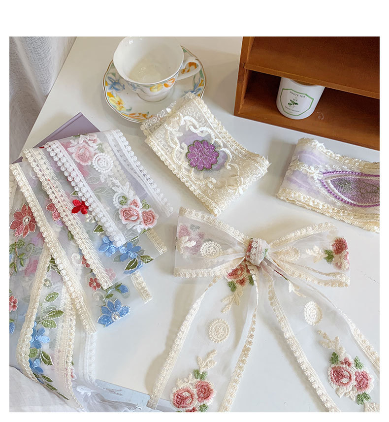 Pita bunga bordir renda 1 Yard - Embroidery Ribbon ulasan dan harga
