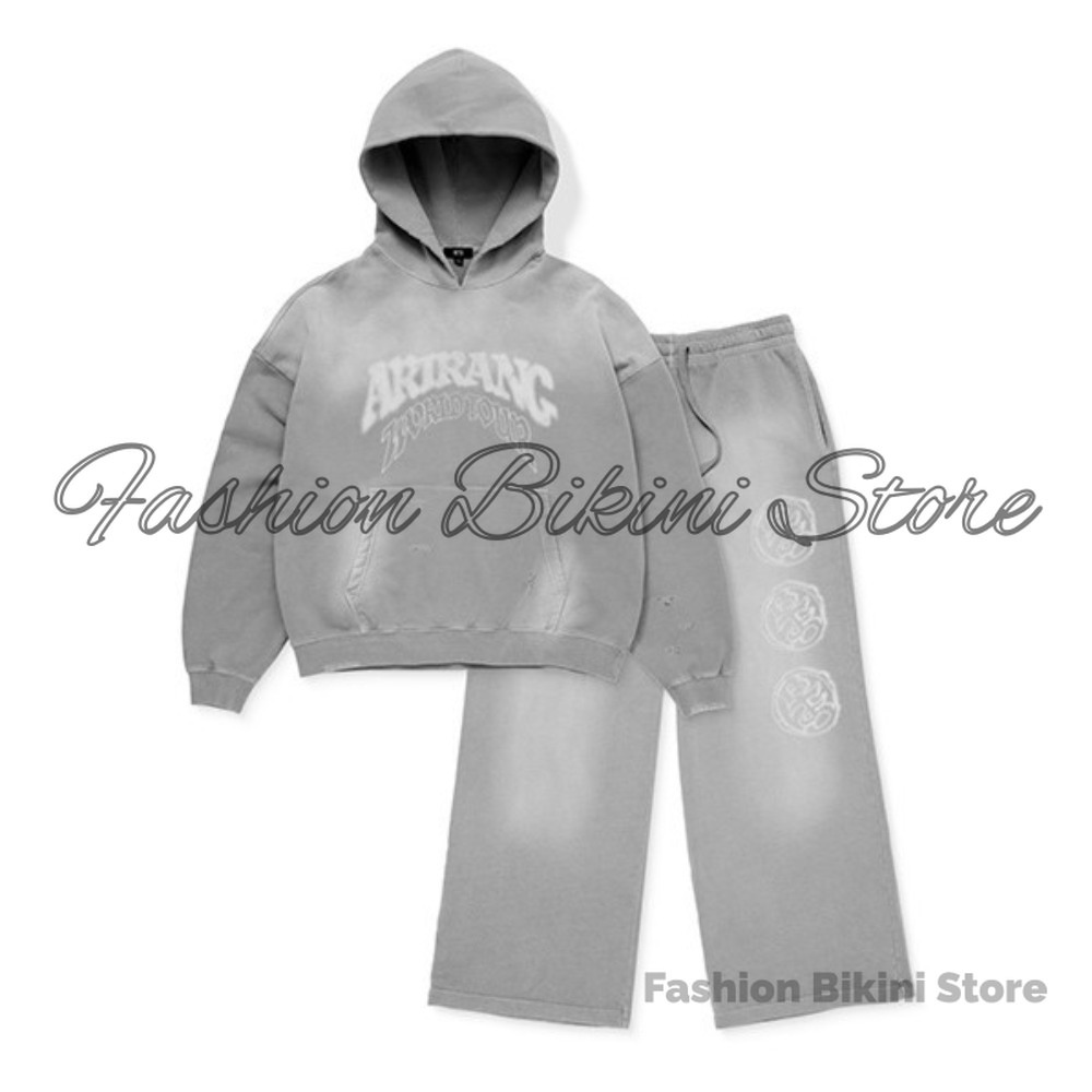 Hoodie Retro Abu-abu Baru deng - Embroidery Garments ulasan dan harga