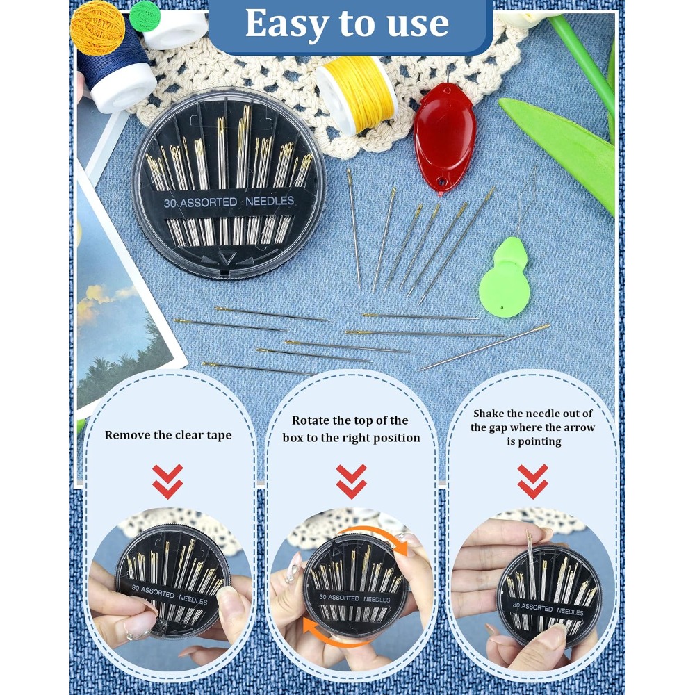 Set Jarum Jahit Tangan Baja 30 - Embroidery Kit Set ulasan dan harga
