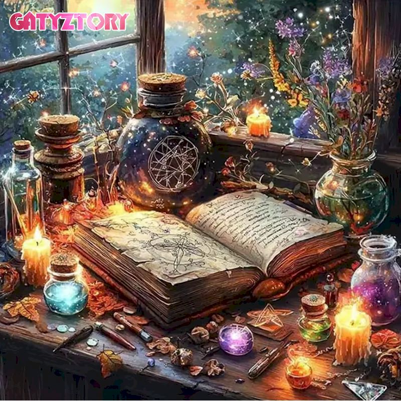 GATYZTORY Buku Lukisan Berlian - Embroidery Rose Stitch ulasan dan harga
