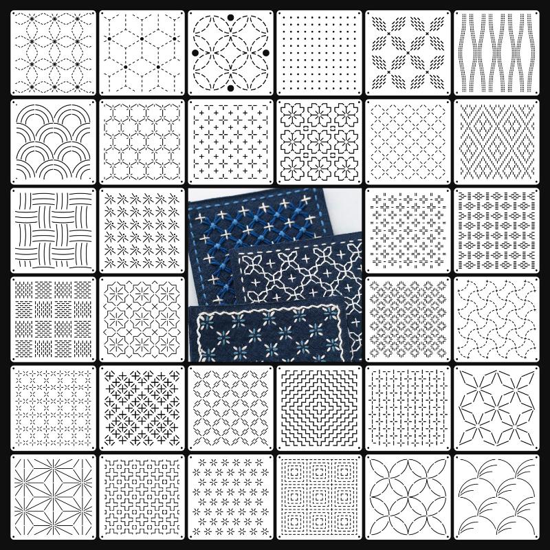 [J]9/32Pcs Template Bordir Sas - Embroidery Service ulasan dan harga