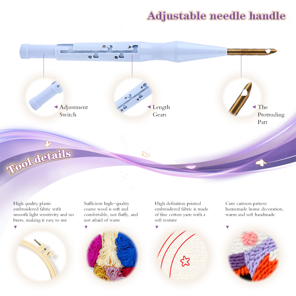 Kit Sulaman Jarum Punch Motif  - Embroidery Ideas For Bags ulasan dan harga