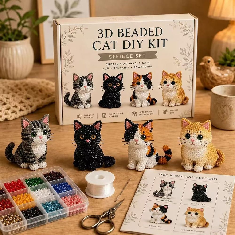 Kit Sulaman Manik-Manik Hewan  - Embroidery Kit Set ulasan dan harga
