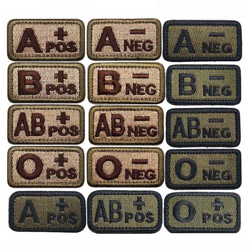 4 Buah/A B AB O POS-NEG Lencan - Embroidery Fonts ulasan dan harga