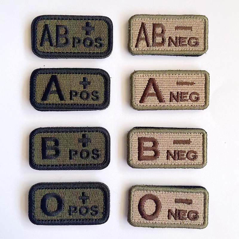 2.5x5CM, POS-NEG A B AB O jeni - Embroidery Fonts ulasan dan harga