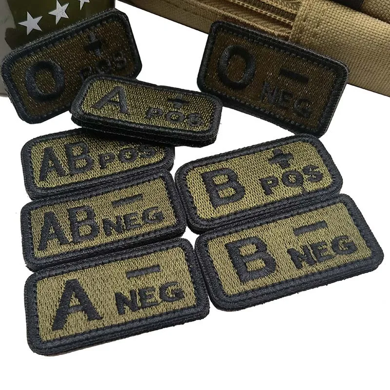 2.5x5CM, POS-NEG A B AB O jeni - Embroidery Fonts ulasan dan harga