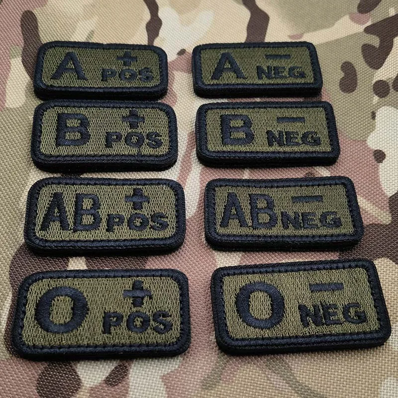 2.5x5CM, POS-NEG A B AB O jeni - Embroidery Fonts ulasan dan harga