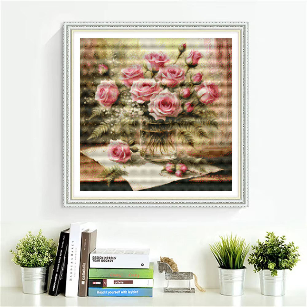 HUACAN Kit Sulaman Silang Bung - Embroidery Rose Stitch ulasan dan harga