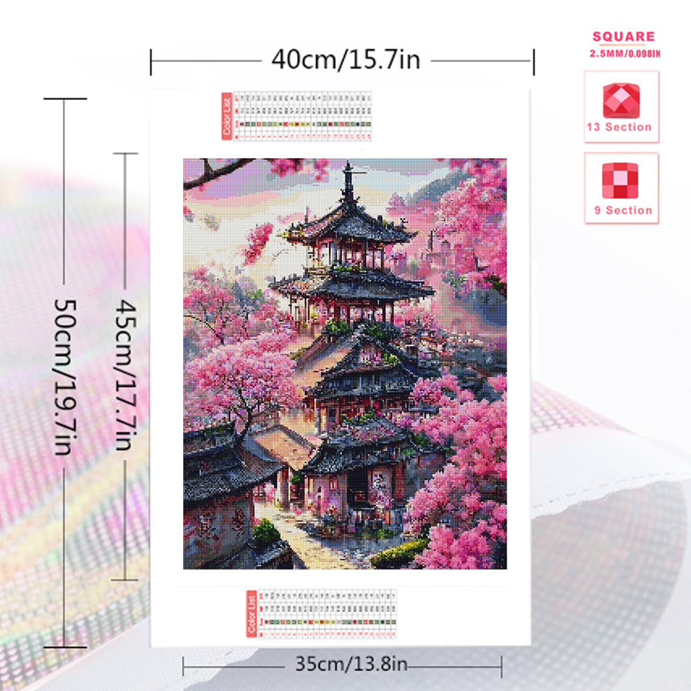 Momoart rumah bordir berlian l - Embroidery Kit Set ulasan dan harga