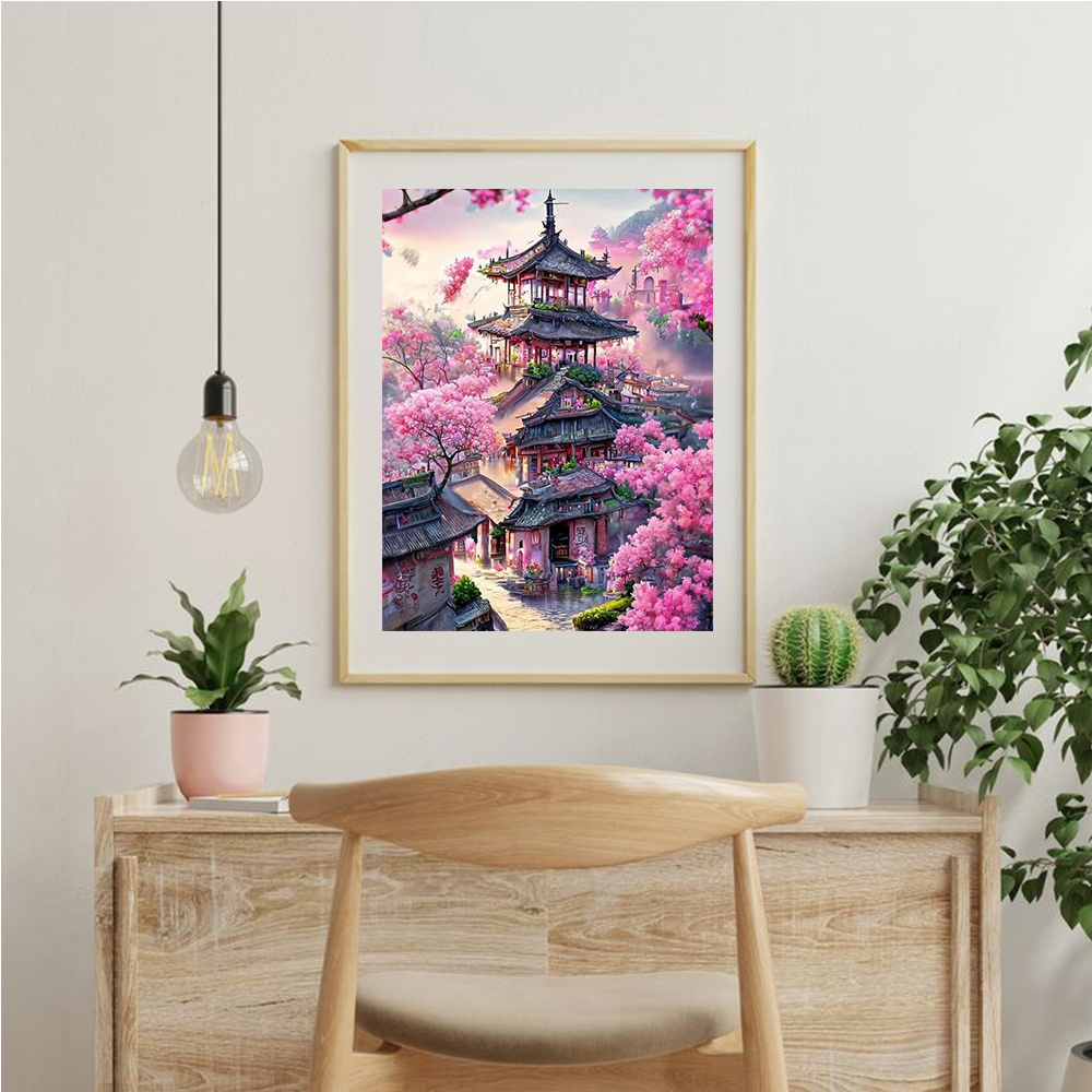 Momoart rumah bordir berlian l - Embroidery Kit Set ulasan dan harga